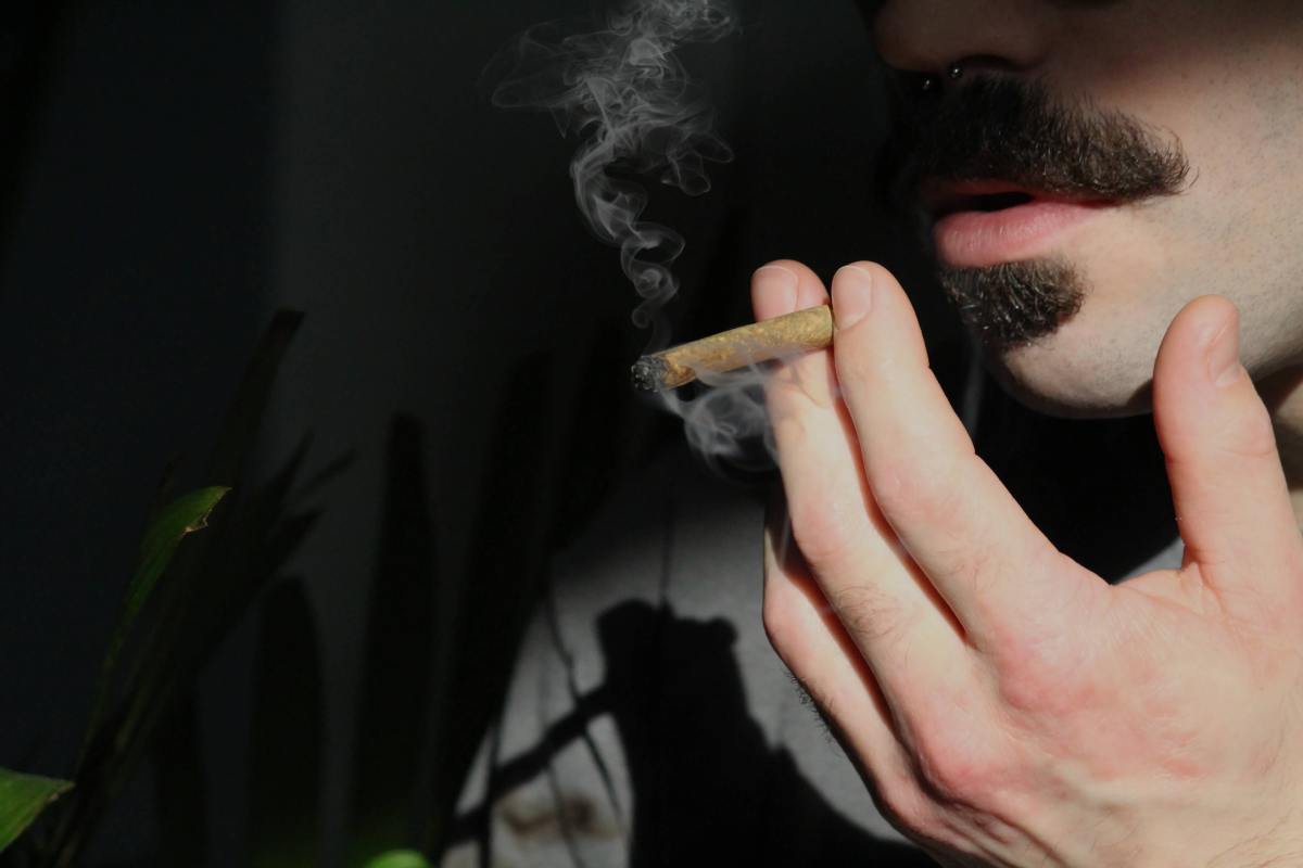 Smoking cannabis Image